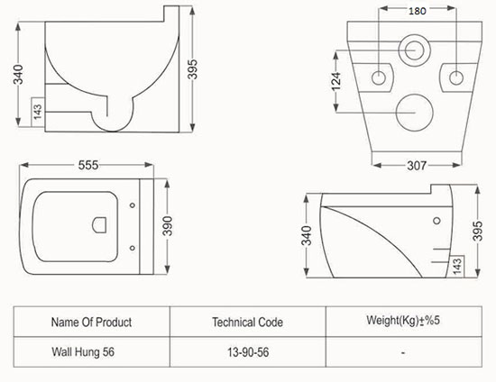 توالت فرنگی وال هنگ و روش نصب آن